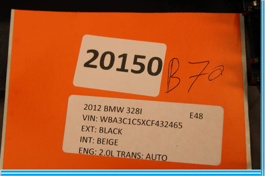 12-21 BMW 320i 328i 428i Steering Column Upper Cover Trim Panel Black Oem