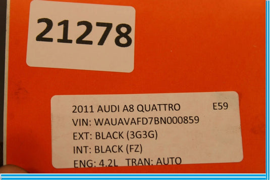 11-17 Audi A8 Quattro Rear Right Side Spindle Knuckle Wheel Hub Bearing OEM