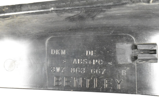 07-11 Bentley Continental Rear Left Trunk Boot Trim Cover Panel 3W7863667B Oem