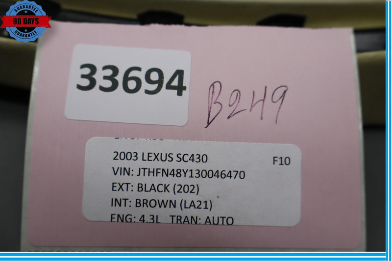 Load image into Gallery viewer, 02-10 Lexus SC430 Z40 Convertible Rear Left Driver Side Roof Cover Trim Oem
