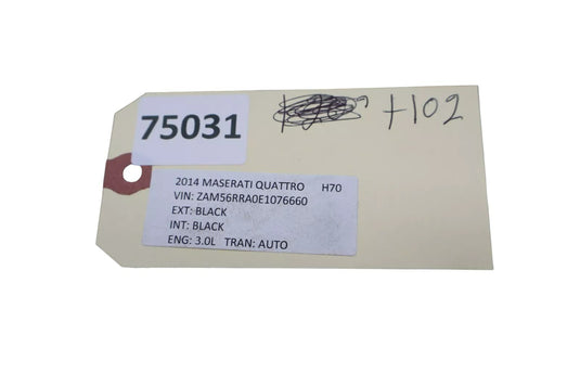 14-22 Maserati Quattroporte Front Bumper Radiator Air Duct Black 670007332 Oem