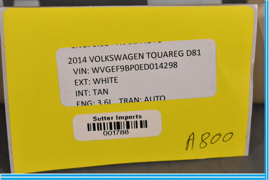 11-18 Volkswagen VW Touareg Front Right Passenger Side Armrest Switch Trim Oem
