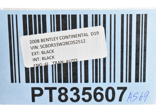 06-13 Bentley Continental Rear Left Door Lock Actuator Black 3D4839015J Oem