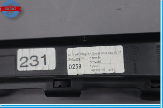 12-18 Audi A6 Quattro Front Left Driver Side A Pillar Cover Panel Trim Oem