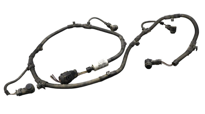 11-14 Volkswagen VW Touareg Rear Bumper Parking Sensor Wire Wiring Harness OEM