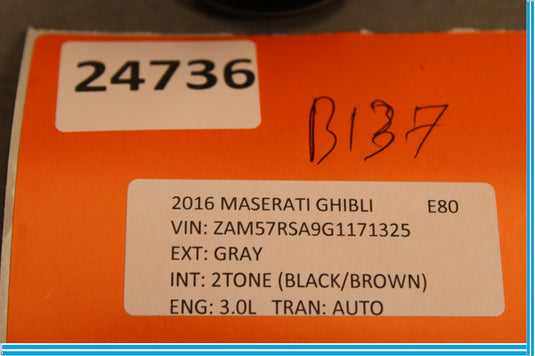 14-17 Maserati Ghibli S Dash Ignition Switch Button Engine Start Stop Oem