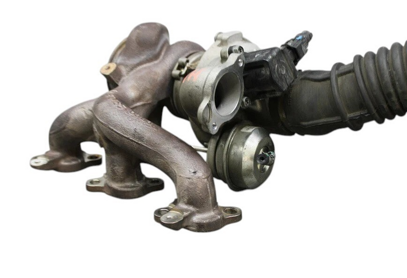 Load image into Gallery viewer, 14-20 Maserati Ghibli Front Left Side Turbo Charger Turbocharger Manifold Oem
