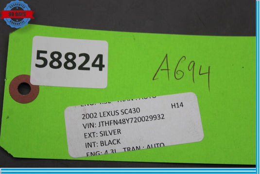 02-10 Lexus SC430 Rear Left Driver Side Tow Hook Cover 52161-24010 Oem