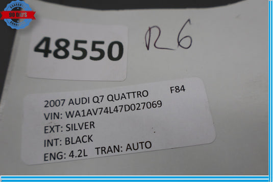 07-15 AUDI Q7 4L Rear Left Trunk Hatch Tail Light Cover Panel Oem