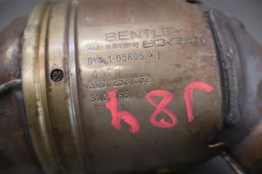 03-13 Bentley Continental GTC Exhaust Downpipe Left & Right Side Set OEM