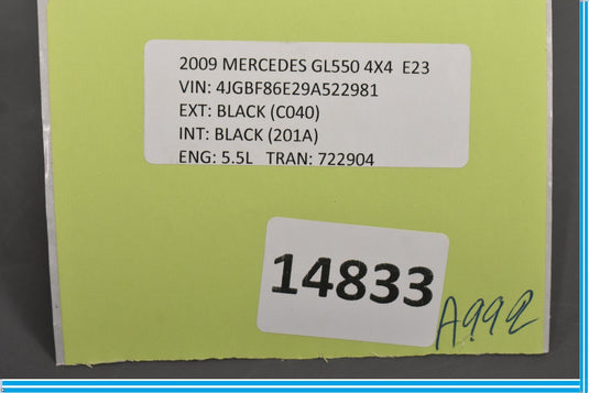 07-12 Mercedes X164 GL550 GL450 Safety Hood Catch Lock Latch Release Oem