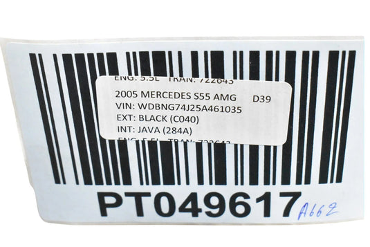 00-06 Mercedes CL500 S55 Pressure Relief Valve ABC Hydraulic Suspension Oem
