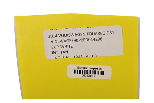 11-16 Volkswagen VW Touareg Front Left Driver Seat Upper Back Cushion Oem