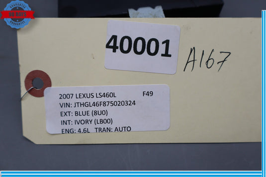 07-09 Lexus LS460 LS460L Rear Left Seat Mounted Position Control Module Oem