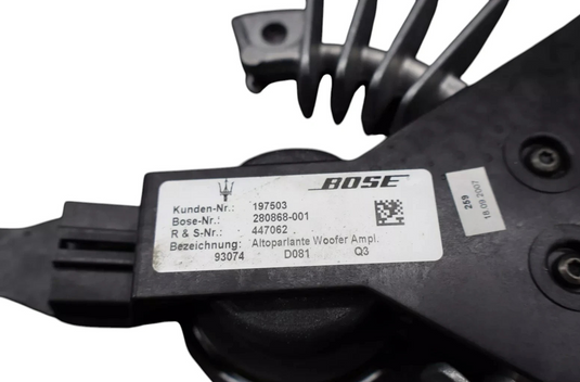03-19 Maserati Quattroporte Rear Bose Subwoofer Sound Speaker 280868-001 Oem