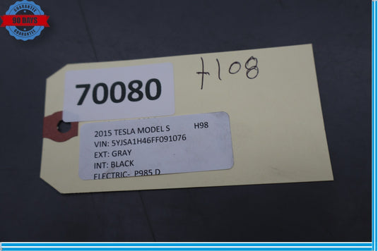 12-20 Tesla Model S Rear Right Side Upper C-Pillar Cover Trim Panel Oem