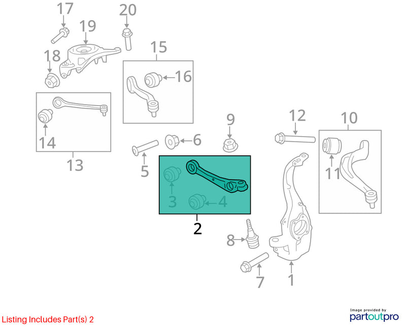 Load image into Gallery viewer, 8K0-407-152D; AUDI Q5 OEM Right Front Lower Control Arm Forward 2009-16
