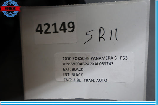 10-16 Porsche Panamera Front Right Seat Lower Frame Rail Track W/ Motor Oem