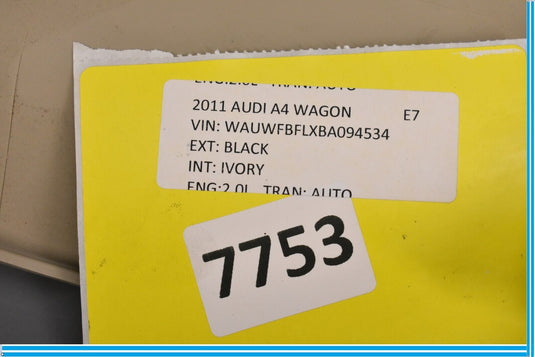 08-16 Audi A4 Wagon Right Passenger Side Seat Back Rest Cover Panel Oem
