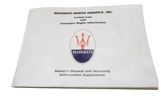 2014 Maserati Ghibli User Owner Manual Guide Book W/ Case Cover OEM