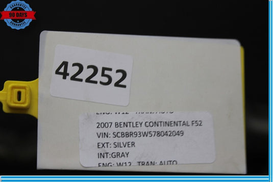 06-12 Bentley Continental Flying Spur Rear Subframe Crossmember Cross Member Oem