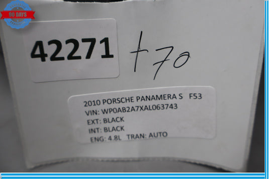 10-16 Porsche Panamera 970 Rear Right Bumper Support Bracket Heat Shield Oem