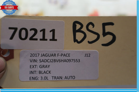 17-20 Jaguar X761 F-Pace Rear Back Lower Bottom Seat Cushion Bench Black Oem
