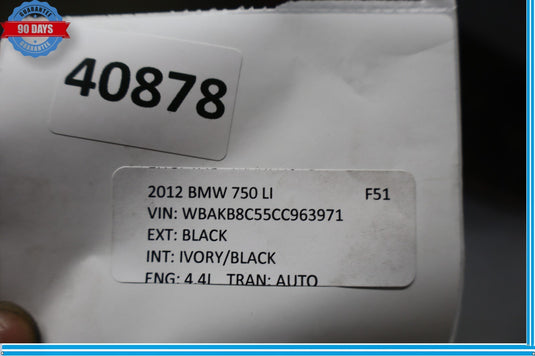 09-15 BMW 740i 750i F01 Front Left Driver Side Fender Shell Cover Black Oem
