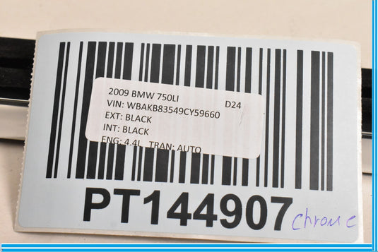09-15 BMW F01 F02 750i 750Li Rear Right Inner Window Channel Cover 7206450 Oem