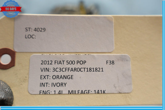 2012 Fiat 500 Engine Motor 1.4L VIN R 8th Digit 68092962AA    141K MILES