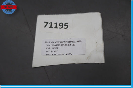 11-17 Volkswagen Touareg Rear Right Passenger Side Door Window Auto Glass Oem