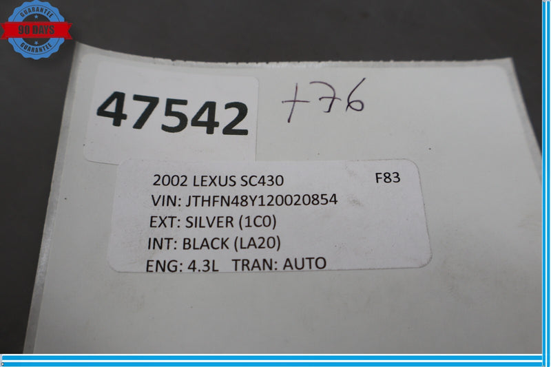 Load image into Gallery viewer, 02-10 Lexus SC430 Z40 Rear Left Driver Side Roof Upper Quarter Trim Oem
