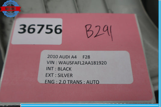 09-12 Audi A4 Quattro Right Side Upper B Pillar Trim Panel Cover Oem