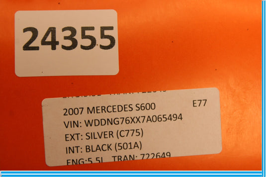 07-13 Mercedes S550 S600 Rear Right Door Window Sun Shade Sunshade Black Oem