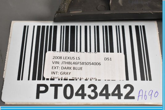 07-16 Lexus LS460 Rear Left Passenger Door Inner Upper Corner Trim Molding Oem