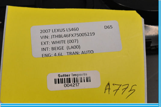 07-17 Lexus LS460 Left Driver Side Dash Speaker Cover Grille Trim Oem