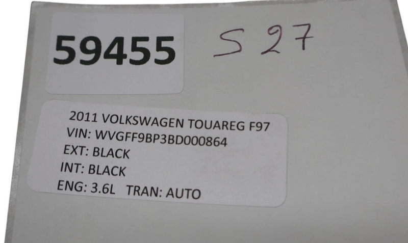 Load image into Gallery viewer, 11-14 Volkswagen Touareg Rear Right Passenger Side Interior Door Panel Black Oem
