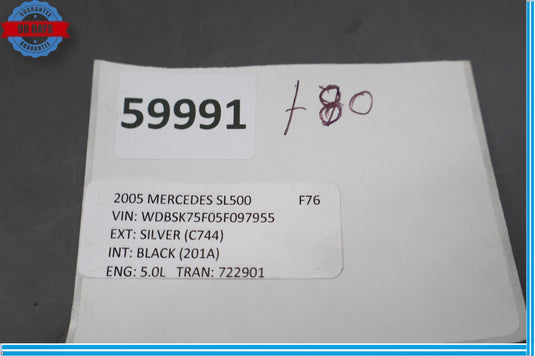 03-06 Mercedes R230 SL500 SL600 Base Right Side Bumper Bracket Support Oem