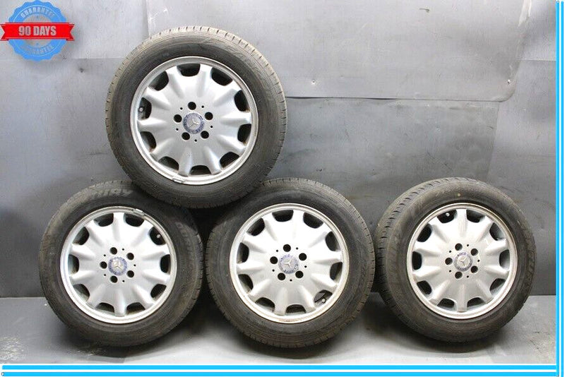 Load image into Gallery viewer, 95-99 Mercedes W210 E320 E430 Complete Wheel Tire Rim Set of 4 Pc 7.5Jx16H2 Oem
