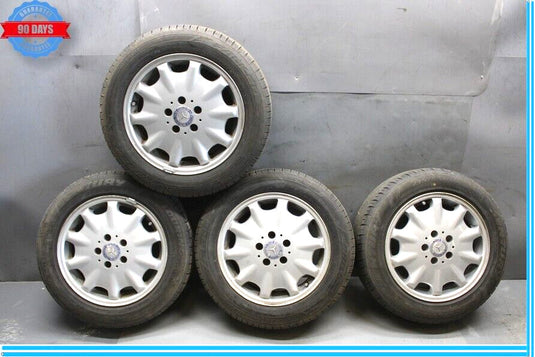 95-99 Mercedes W210 E320 E430 Complete Wheel Tire Rim Set of 4 Pc 7.5Jx16H2 Oem