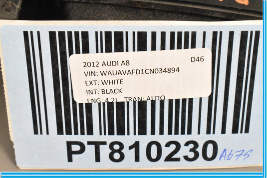 11-18 Audi A8 Quattro S8 Rear Center Console Panel W/ Cigarette Lighter Oem