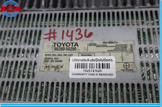 07-12 Lexus LS460 Radio Audio AMP Amplifier Module Unit 86280-50290 Oem