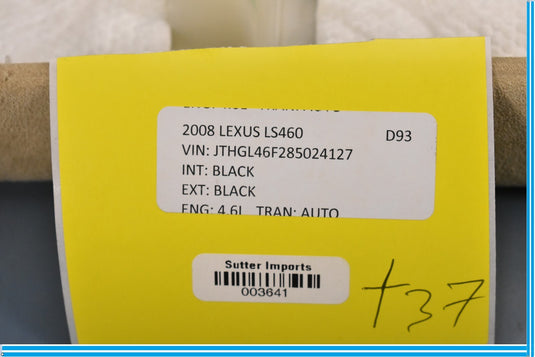 07-12 Lexus LS460 Front Left Driver Side Interior Trim Cover Panel A Pillar Oem