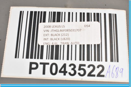 07-12 Lexus LS460 XF40 Front Right Side Seat Trim Cover Panel 71861-50040 Oem