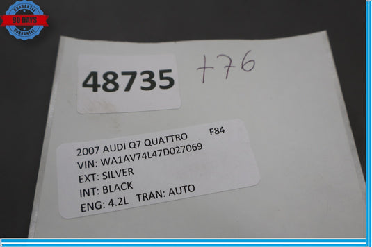07-15 Audi Q7 4L Front Left Driver Side Upper B Pillar Trim Cover Panel Oem