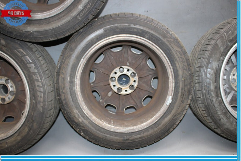 Load image into Gallery viewer, 95-99 Mercedes W210 E320 E430 Complete Wheel Tire Rim Set of 4 Pc 7.5Jx16H2 Oem
