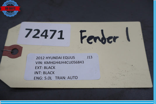 11-16 Hyundai Equus SIG Front Right Passenger Side Fender Shell Panel Cover Oem