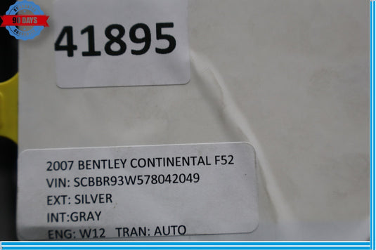 06-12 Bentley Continental Rear Right Passenger Side Door Shell Panel Oem