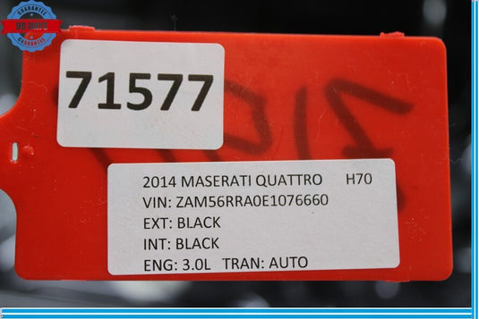 14-17 Maserati Quattroporte Rear Trunk Lid Hatch Gate Black Shell Oem