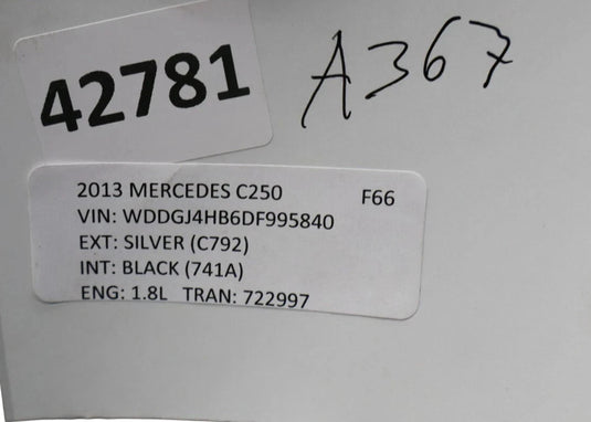 08-18 Mercedes W204 C300 C250 Front Right Side Door Audio Speaker Logic 7 Oem